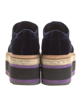 Prada Velvet Crystal Embellishments Espadrille Sneakers