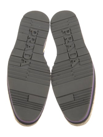 Prada Velvet Crystal Embellishments Espadrille Sneakers