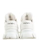 Prada Enameled Metal Triangle Leather Sneakers
