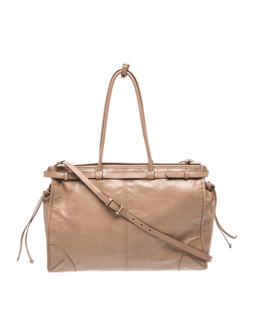 Prada Enameled Metal Triangle Bonnie XL