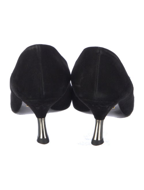 Prada Suede Crystal Embellishments Pumps