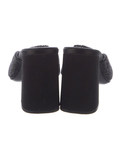 Prada Satin Crystal Embellishments Slides