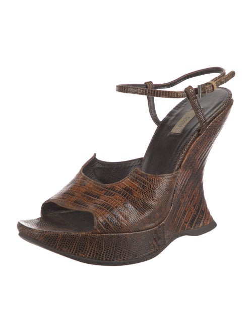 Prada Lizard Animal Print Slingback Pumps