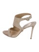 Prada Suede Cutout Accent Slingback Sandals