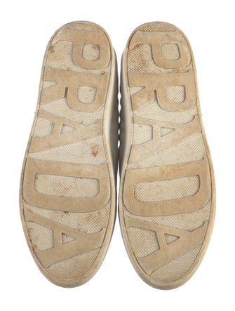 Prada Quilted Pattern Leather Sneakers