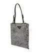 Prada Enameled Metal Triangle Top Handle Bag