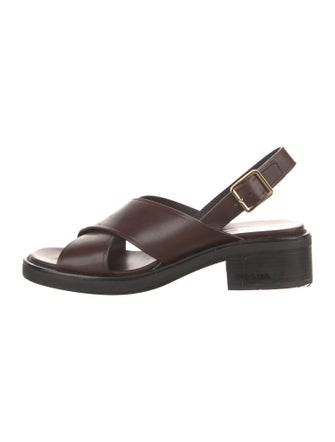 Prada Leather Slingback Sandals