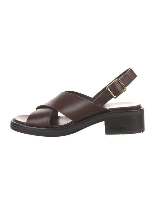 Prada Leather Slingback Sandals