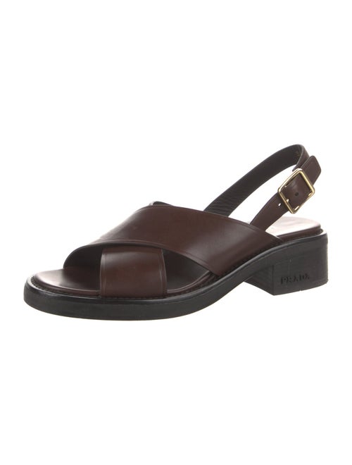 Prada Leather Slingback Sandals