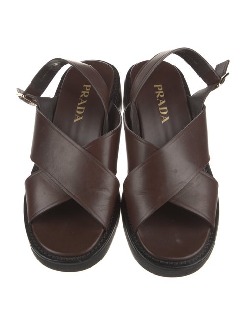 Prada Leather Slingback Sandals