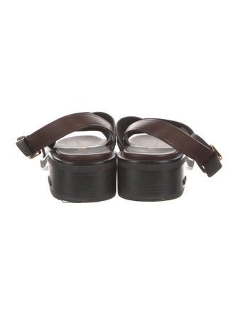 Prada Leather Slingback Sandals