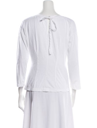 Prada Bateau Neckline Three-Quarter Sleeve Blouse