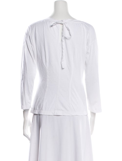 Prada Bateau Neckline Three-Quarter Sleeve Blouse