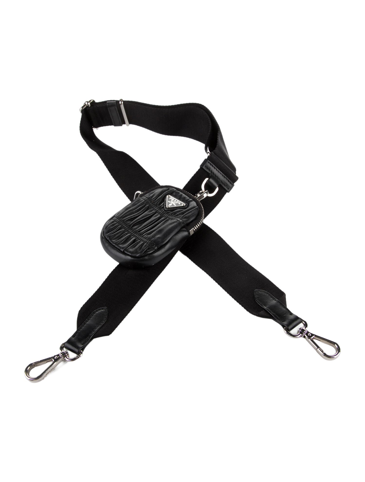 Prada Nylon Bag strap w/ Gaufre Pouch