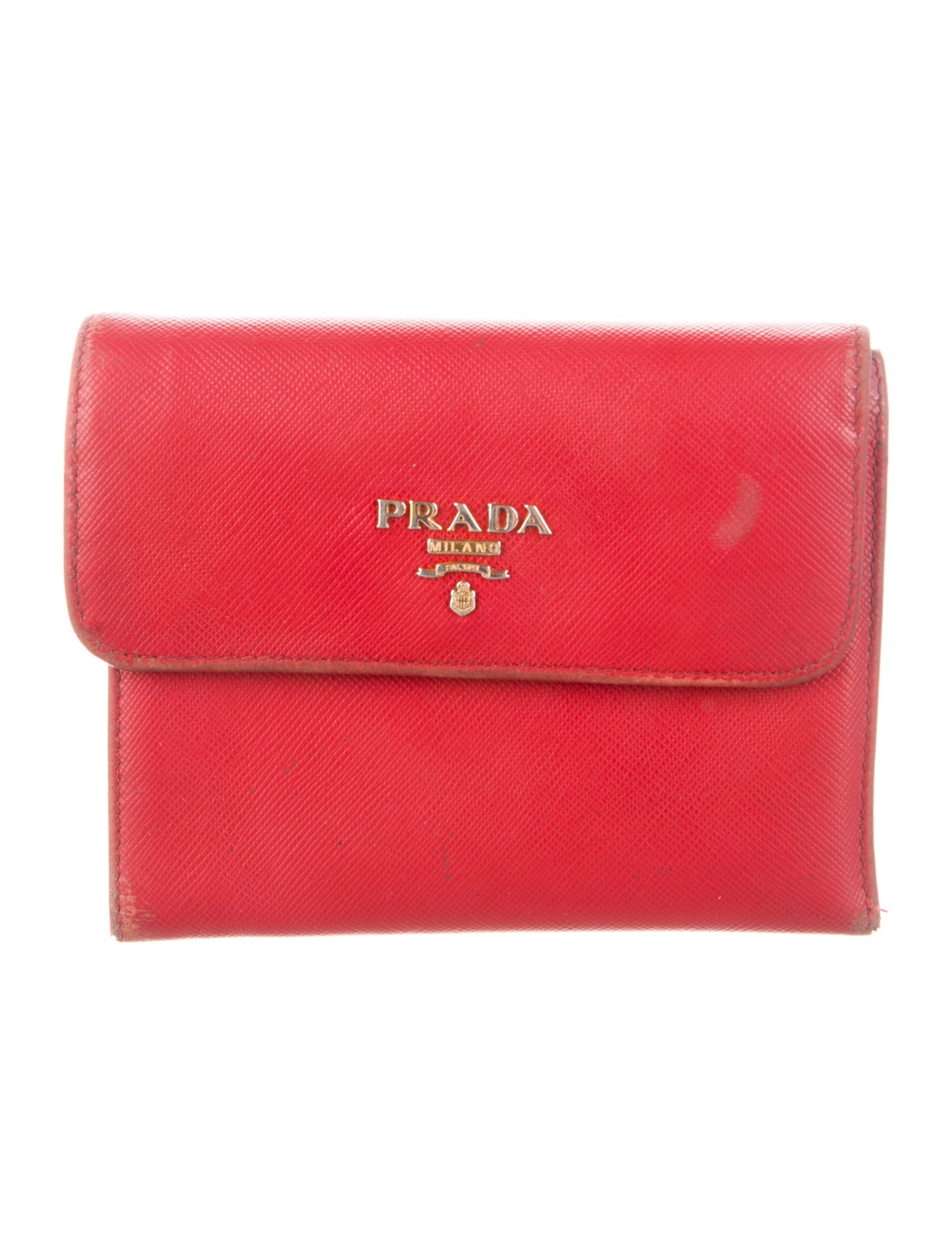 Prada Saffiano Lux Leather Compact Wallet