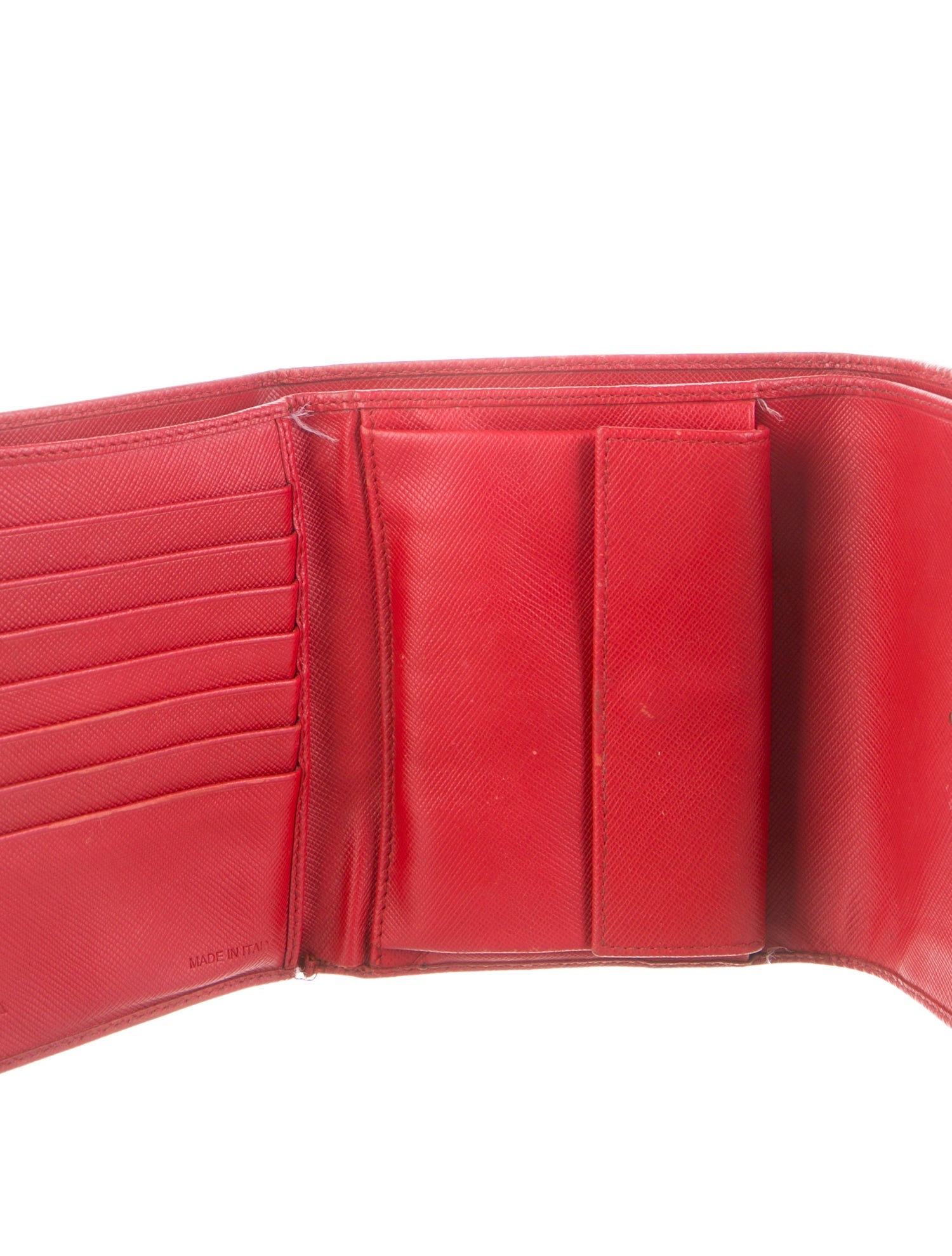 Prada Saffiano Lux Leather Compact Wallet