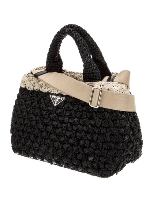 Prada Enameled Metal Triangle Top Handle Bag