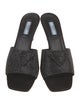 Prada Satin Crystal Embellishments Slides