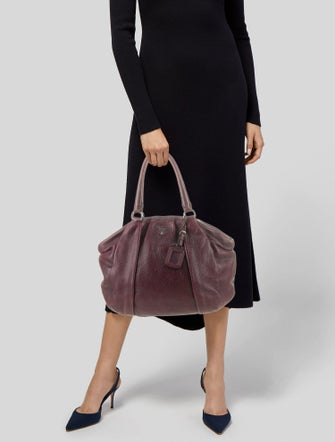 Prada Vitello Daino Leather Top Handle Bag