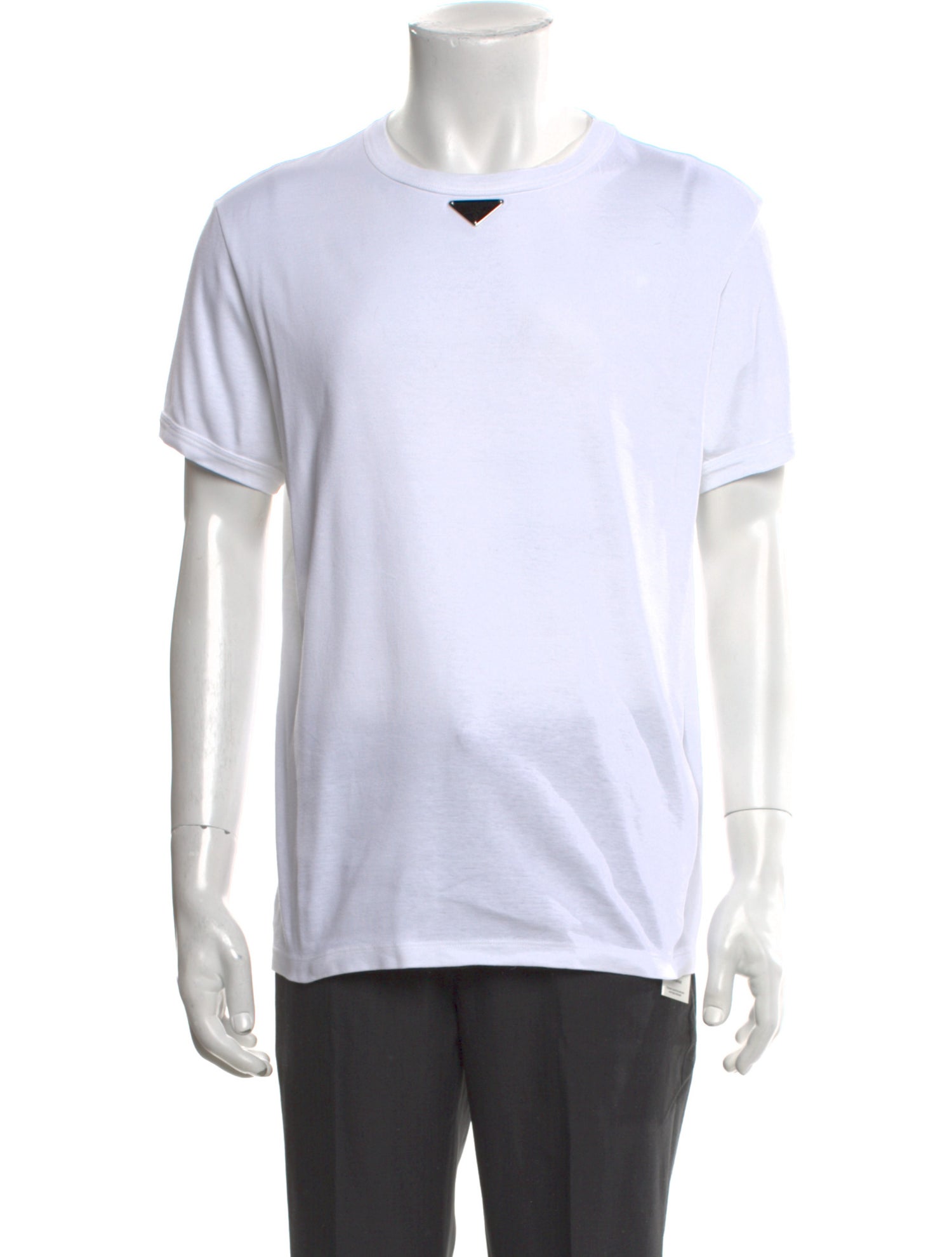 Prada 2023 Enameled Metal Triangle T-Shirt