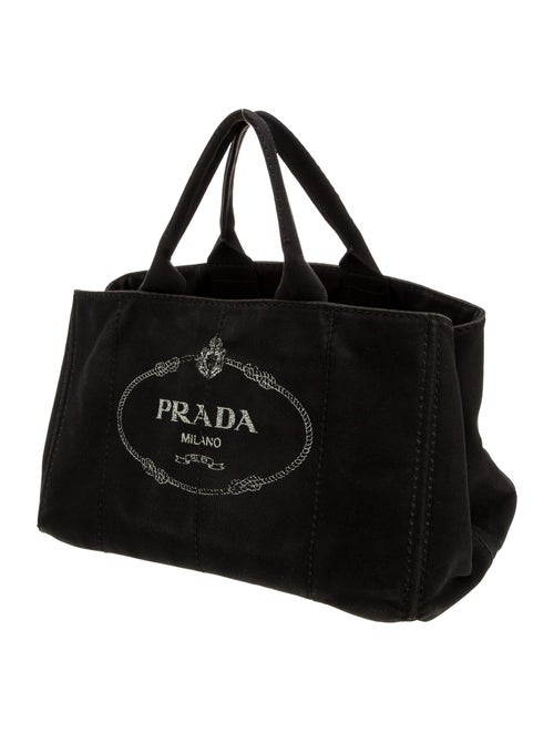 Prada Enameled Metal Triangle Canapa Logo