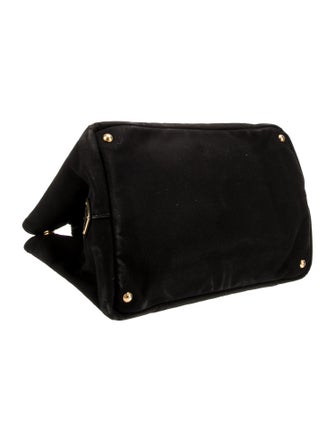 Prada Enameled Metal Triangle Canapa Logo