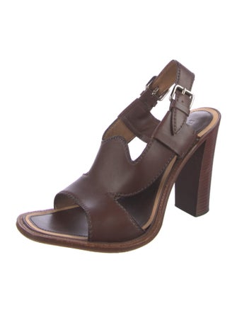 Prada Leather Slingback Sandals