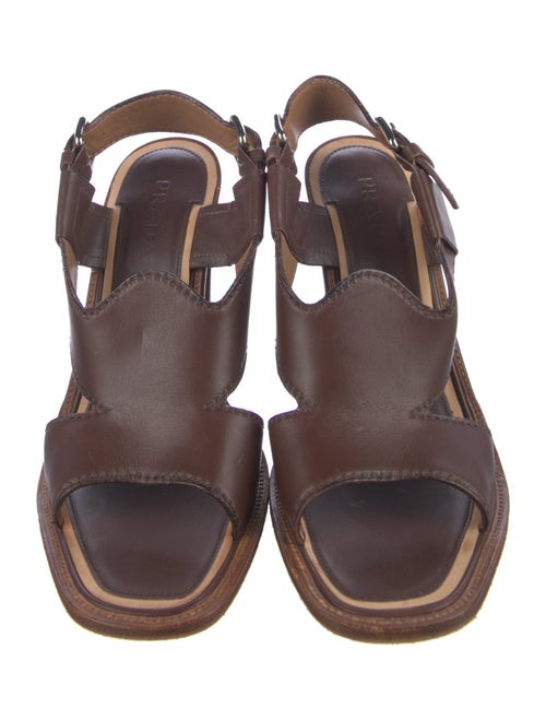 Prada Leather Slingback Sandals