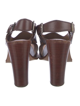 Prada Leather Slingback Sandals