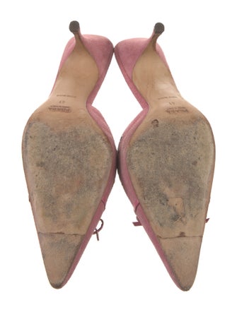 Prada Suede Bow Accents Mules