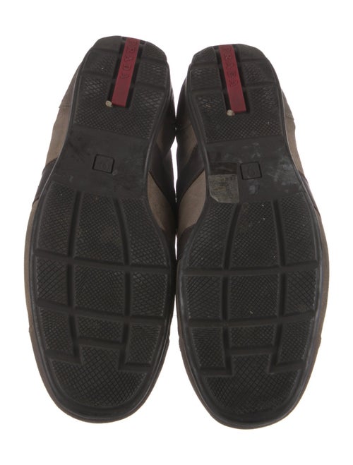 Prada Suede Leather Trim Embellishment Monk Straps