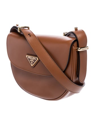 Prada Enameled Metal Triangle Arque