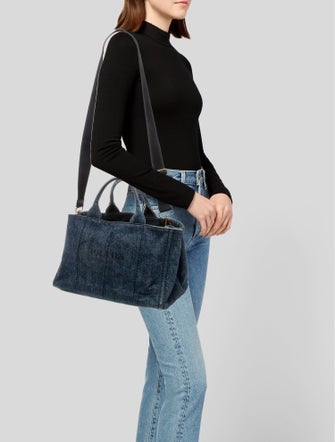 Prada Enameled Metal Triangle Messenger Bag