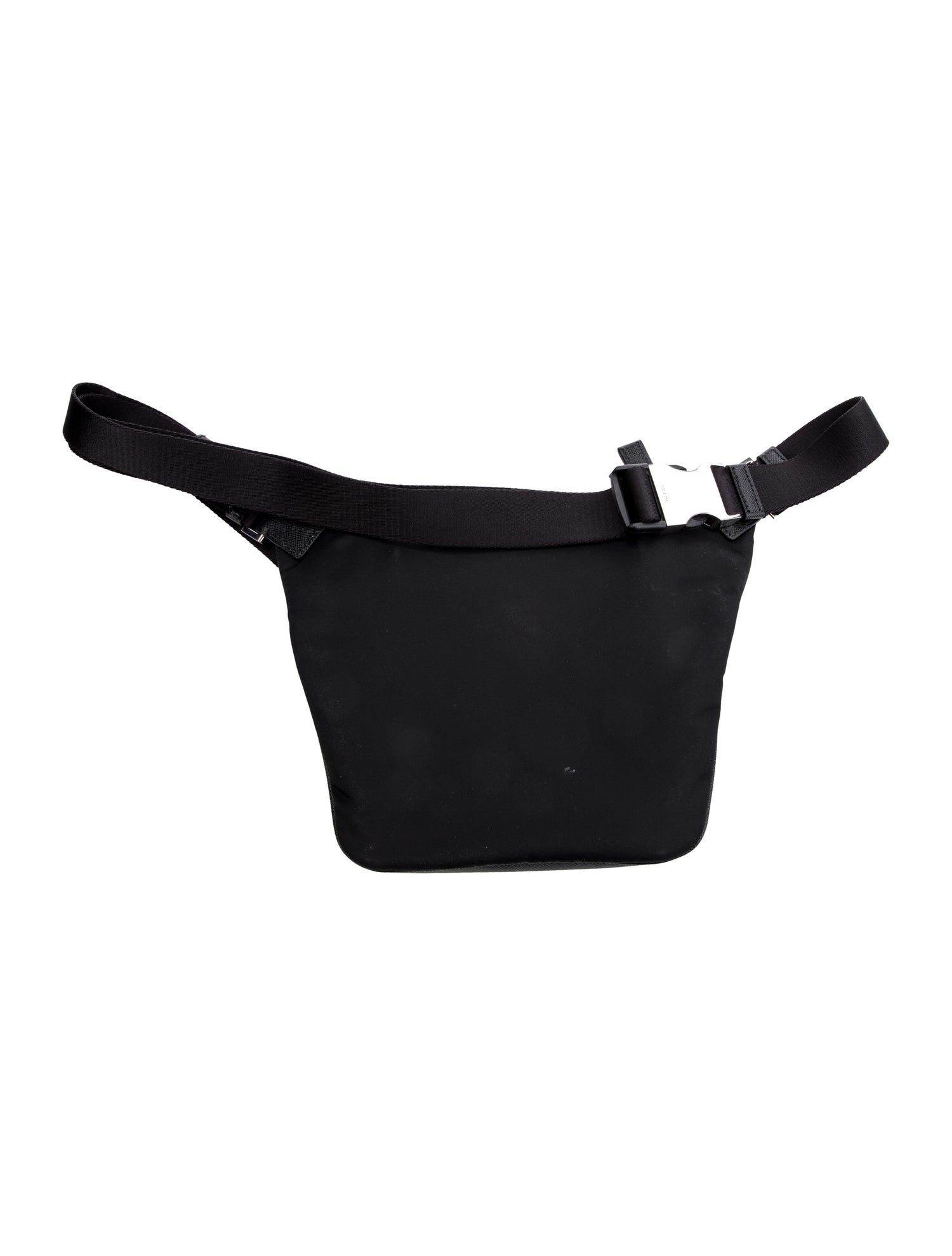 Prada Enameled Metal Triangle Belt Bag