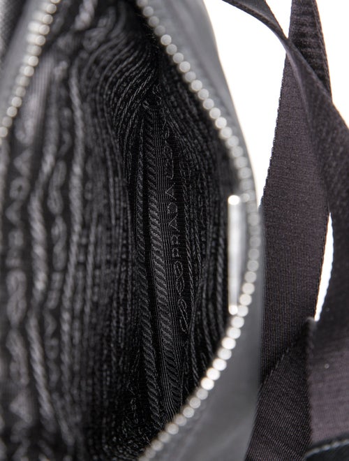 Prada Enameled Metal Triangle Belt Bag