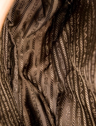 Prada Enameled Metal Triangle Messenger Bag