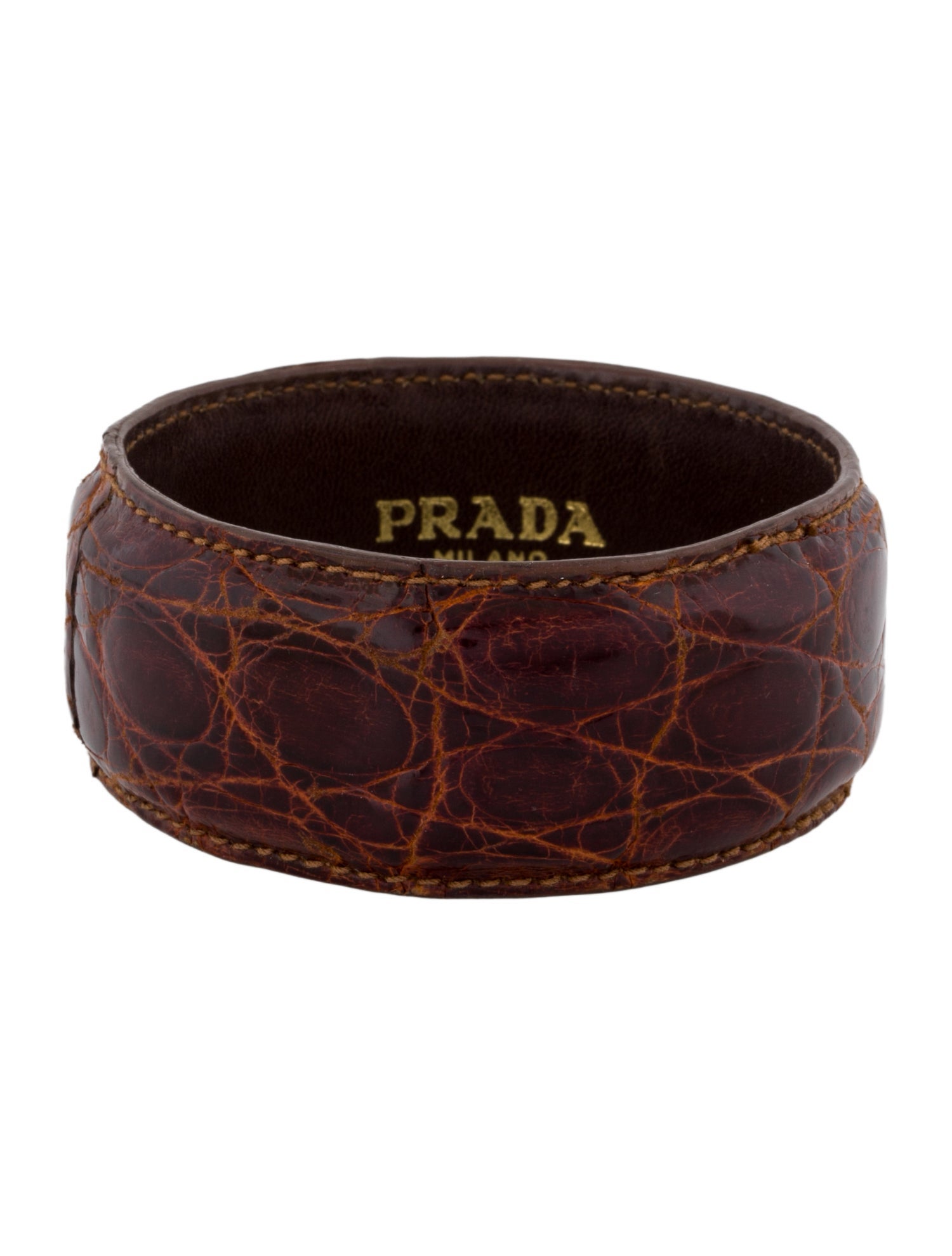 Prada Leather Bangle Bracelet