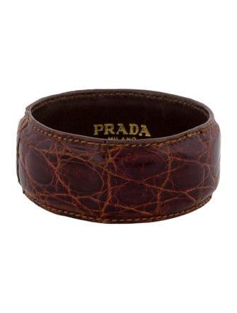 Prada Leather Bangle Bracelet