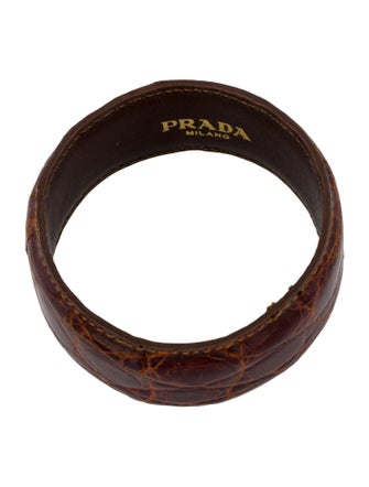 Prada Leather Bangle Bracelet