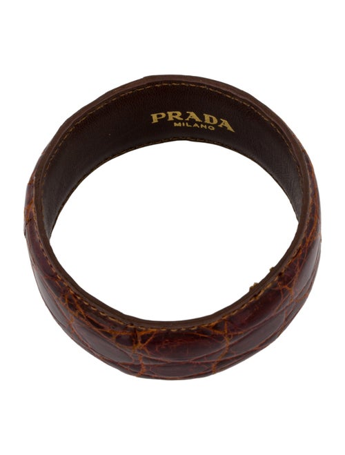 Prada Leather Bangle Bracelet