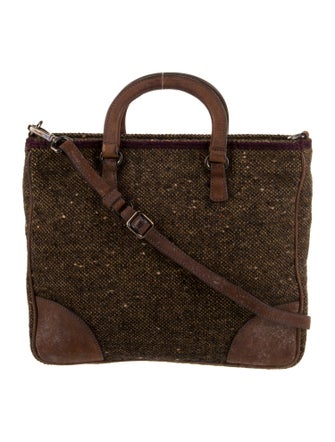 Prada Tweed Messenger Bag