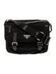 Prada Enameled Metal Triangle Messenger Bag