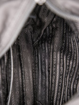 Prada Enameled Metal Triangle Messenger Bag