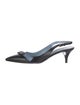 Prada Leather Bow Accents Slingback Pumps