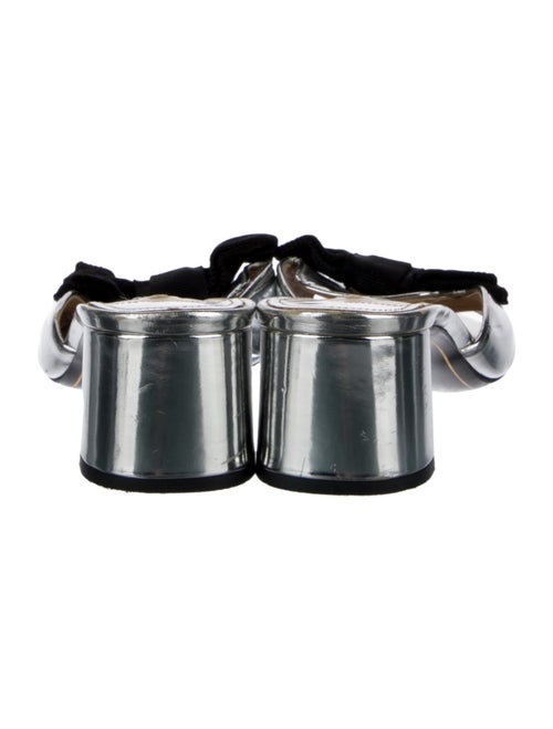 Prada Patent Leather Bow Accents Slides