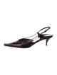 Prada Leather Slingback Flats