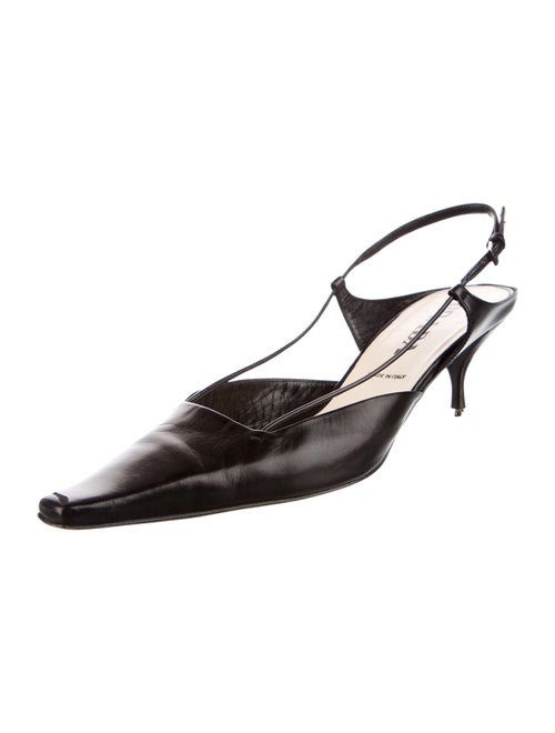 Prada Leather Slingback Flats