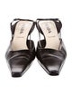 Prada Leather Slingback Flats