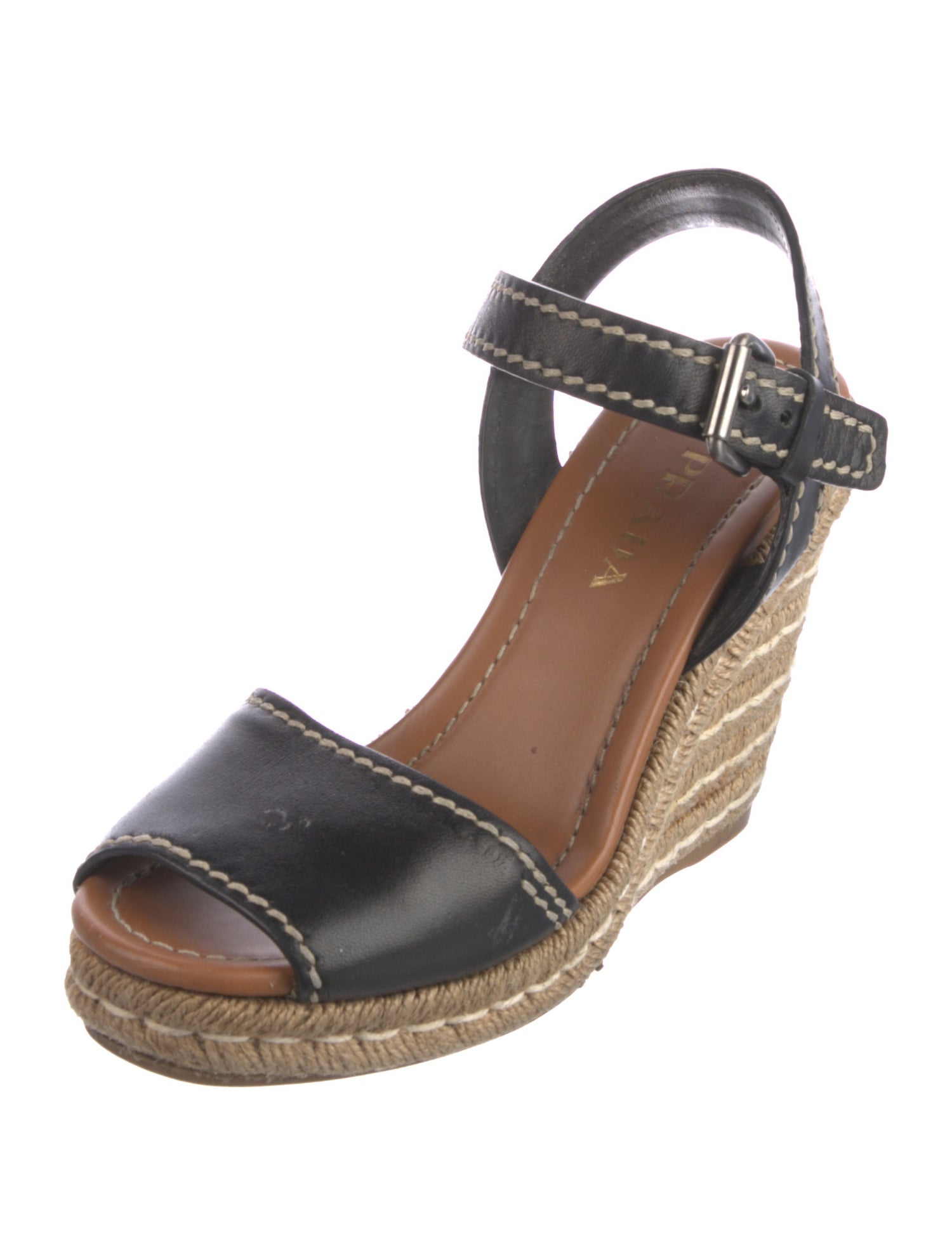 Prada Leather Espadrilles