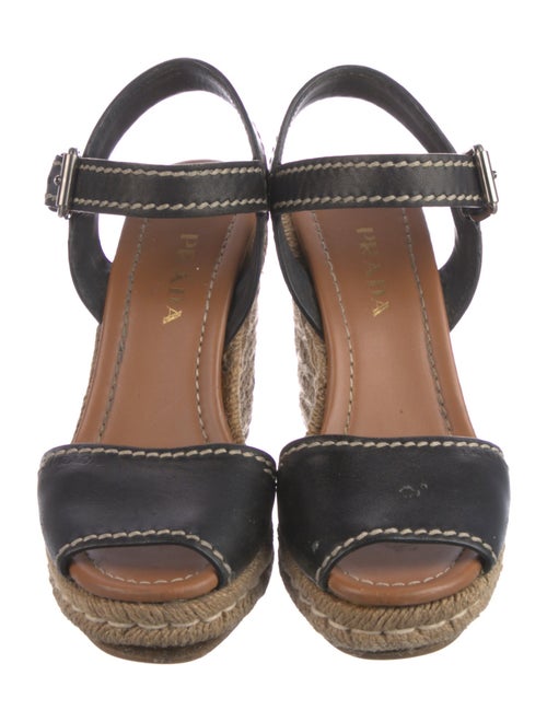 Prada Leather Espadrilles
